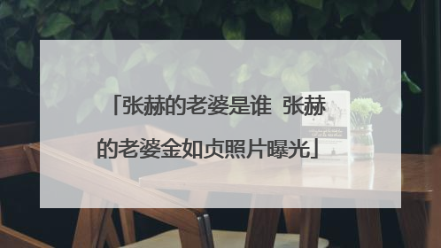 张赫的老婆是谁 张赫的老婆金如贞照片曝光