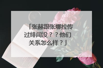 张赫跟张娜拉传过绯闻没??他们关系怎么样?