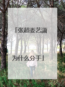 张超娄艺潇为什么分手