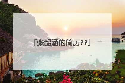 张韶涵的简历??