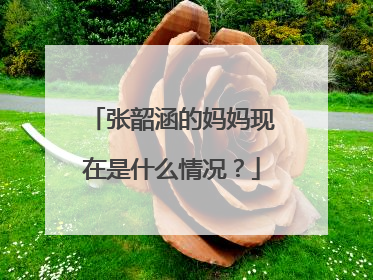 张韶涵的妈妈现在是什么情况？
