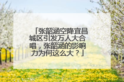 张韶涵空降宜昌城区引发万人大合唱，张韶涵的影响力为何这么大？