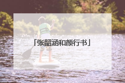 张韶涵和颜行书