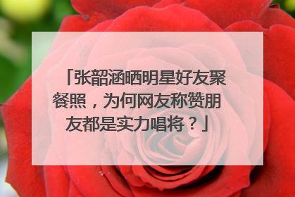 张韶涵晒明星好友聚餐照,为何网友称赞朋友都是实力唱将?