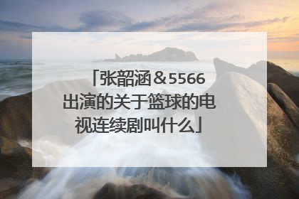 张韶涵＆5566出演的关于篮球的电视连续剧叫什么