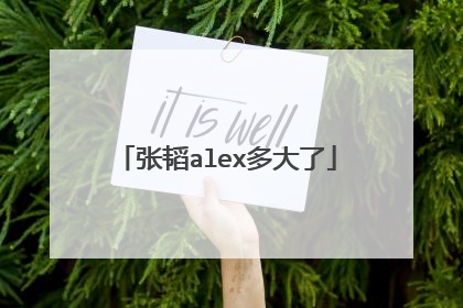张韬alex多大了