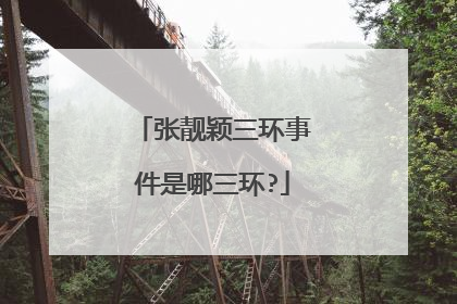 张靓颖三环事件是哪三环?