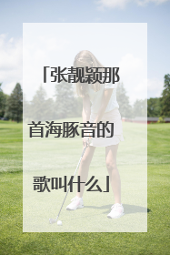 张靓颖那首海豚音的歌叫什么