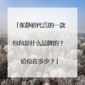 张静初代言的一款包包是什么品牌的？ 价位在多少？