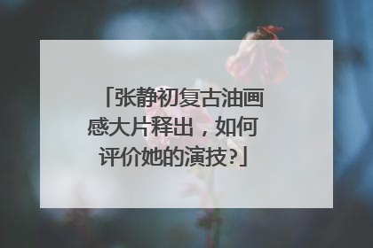 张静初复古油画感大片释出,如何评价她的演技?