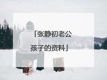 张静初老公孩子的资料