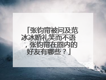 张钧甯被问及范冰冰婚礼笑而不语，张钧甯在圈内的好友有哪些？