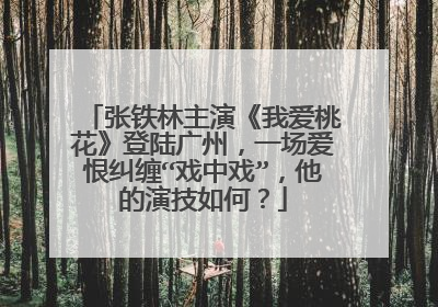 张铁林主演《我爱桃花》登陆广州,一场爱恨纠缠“戏中戏”,他的演技如何?
