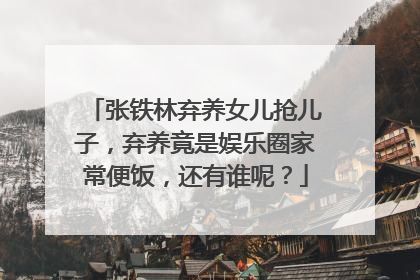 张铁林弃养女儿抢儿子，弃养竟是娱乐圈家常便饭，还有谁呢？