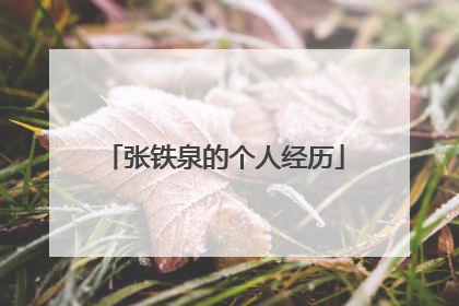 张铁泉的个人经历