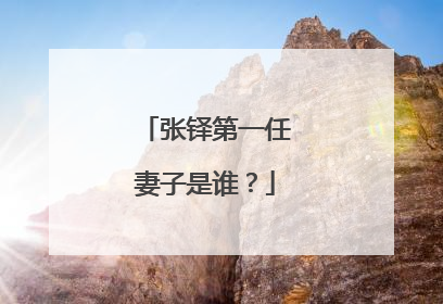 张铎第一任妻子是谁?