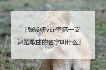 张镁妍vcr里第一支舞蹈歌曲的名字叫什么