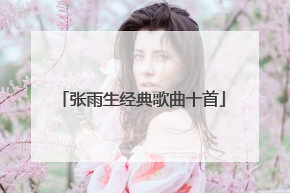 张雨生经典歌曲十首