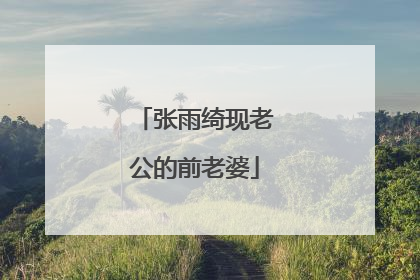 张雨绮现老公的前老婆