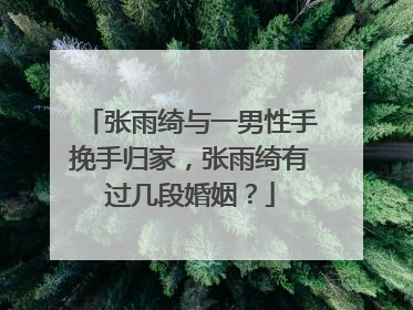 张雨绮与一男性手挽手归家，张雨绮有过几段婚姻？