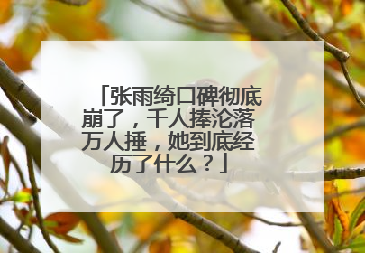 张雨绮口碑彻底崩了,千人捧沦落万人捶,她到底经历了什么?
