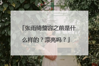 张雨绮整容之前是什么样的?漂亮吗?