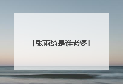 张雨绮是谁老婆