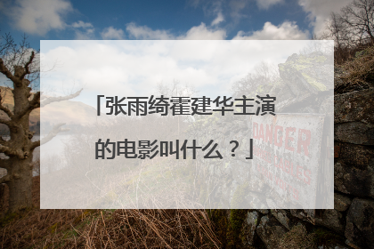 张雨绮霍建华主演的电影叫什么?