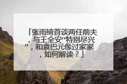 张雨绮首谈两任前夫，与王全安“特别尽兴”，和袁巴元像过家家，如何解读？