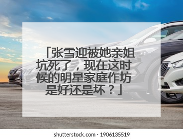 张雪迎被她亲姐坑死了，现在这时候的明星家庭作坊是好还是坏？