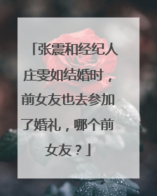 张震和经纪人庄雯如结婚时,前女友也去参加了婚礼,哪个前女友?