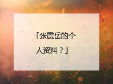 张震岳的个人资料?