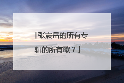 张震岳的所有专辑的所有歌？
