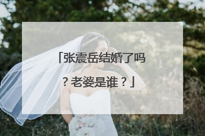 张震岳结婚了吗？老婆是谁？