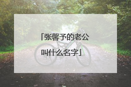 张馨予的老公叫什么名字