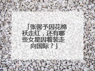 张馨予因花棉袄走红,还有哪些女星因着装走向国际?