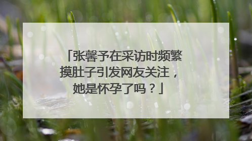 张馨予在采访时频繁摸肚子引发网友关注,她是怀孕了吗?