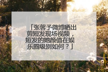 张馨予微博晒出剪短发现场视频，短发的她颜值在娱乐圈级别如何？