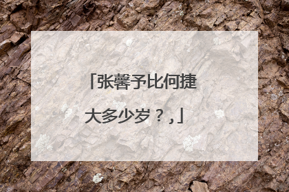 张馨予比何捷大多少岁？,