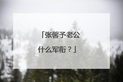 张馨予老公什么军衔?