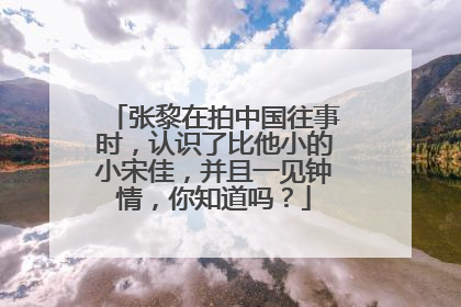 张黎在拍中国往事时,认识了比他小的小宋佳,并且一见钟情,你知道吗?