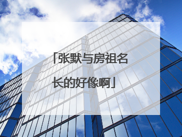 张默与房祖名长的好像啊