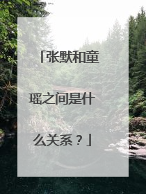 张默和童瑶之间是什么关系？