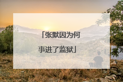 张默因为何事进了监狱