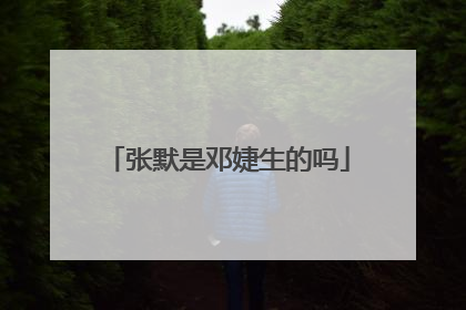 张默是邓婕生的吗