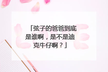 弦子的爸爸到底是谁啊，是不是迪克牛仔啊？