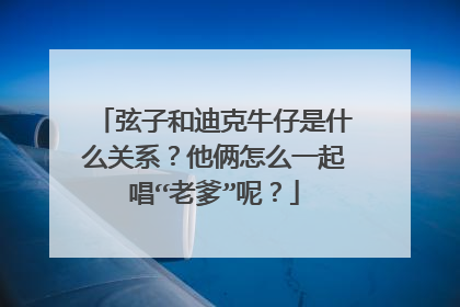 弦子和迪克牛仔是什么关系？他俩怎么一起唱“老爹”呢？