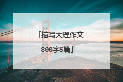 描写大理作文800字5篇