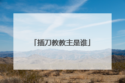 插刀教教主是谁