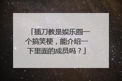 插刀教是娱乐圈一个搞笑梗，能介绍一下里面的成员吗？